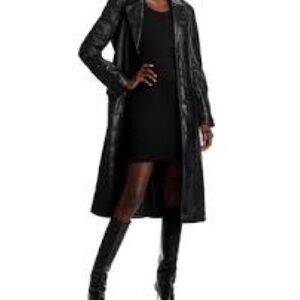 Bagatelle Faux Leather Trench Coat sz S to M